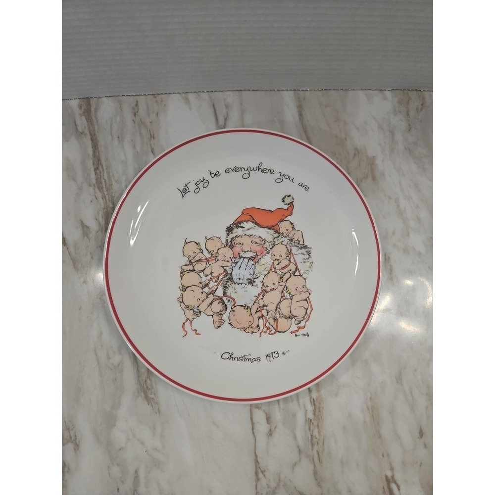Kewpie Commemorative Plate, Let Joy Be everywhere you are Christmas 1973